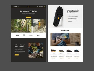 Ecommerce Landing page La Sportiva ecommerce figma landing page online shoping ui web design