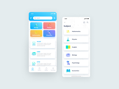 Education app biology chemistry education app educational learning app learning platform learning subjects mobile app design mobile ui ui ui design user experience user interface design ux