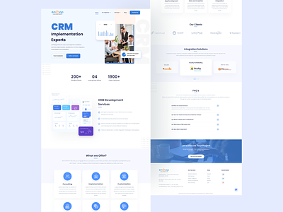 CRM Website Landing Page Design