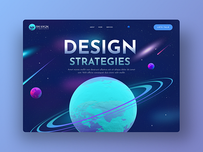 Creative Space Website Design | 3D Galaxy Web App Design