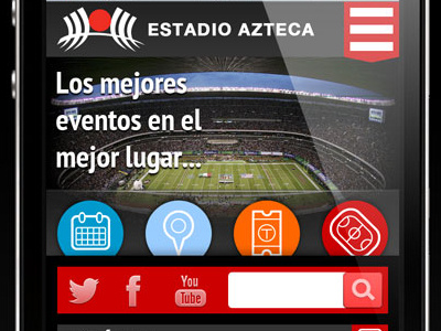 Estadio Azteca Mobile Web art direction estadio azteca mobile web ui ux web design