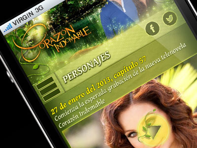 Telenovela Mobile Web art direction mobile telenovela television ui ux