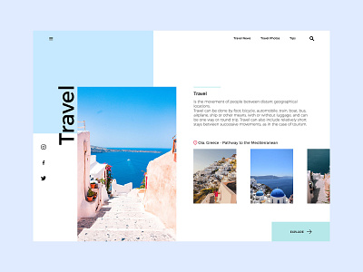 Travel design ui webdesign