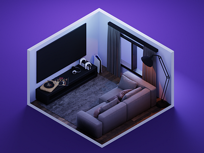 Isometric Living Room