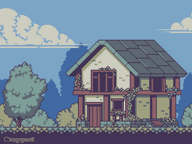 Pixel Art House designs, themes, templates and downloadable graphic