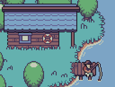 Fishing 16bit 8bit 8bitart environment design game art game design gameart pixel pixel art pixelart