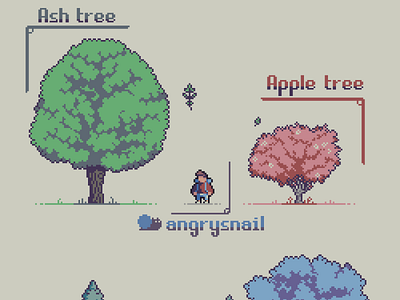 More trees 16bit 8bit 8bitart artwork environment design gameart illustration pixel pixel art pixelart