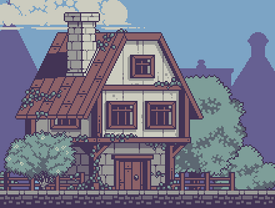 Medieval jetty house 16bit 8bit 8bitart architecture environment design game art game design gameart pixel art pixelart