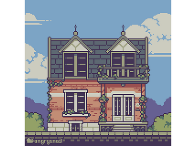 Cute little house 16bit 8bit 8bitart architecture artwork environment design gameart house illustration illustration pixel art sprite