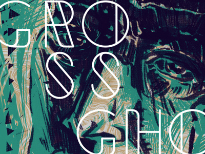 Gross Ghost 2 band digital drawn grunge light music photoshop poster texture woodcut