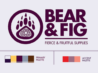 Bear and Fig Identity Design bear design icon illustration illustrator logo vector visual identity
