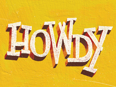 Howdy draw handdrawn howdy lettering letters type