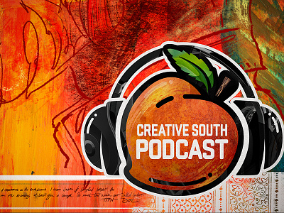 Creative South Podcast creative south face headphone orange paint pattern peach podcast