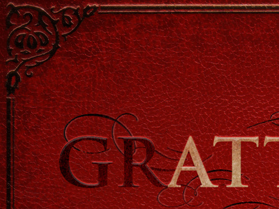 Gratitude book photoshop series type