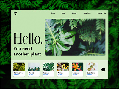 Plant Shop Landing Page branding dailyui design landingpage ui uidesign ux uxui zachary mactavish zack mactavish