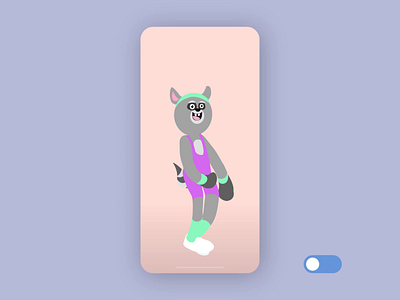 Daily UI 015 — On/Off Toggle animation characteranimation characterdesign dailyui dailyui015 dailyuichallenge design drawing illustration uidesign zachary mactavish zack mactavish