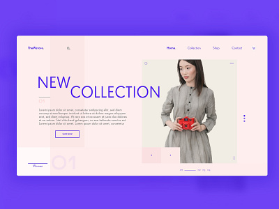 TheWstore | Landing Page fashion landingpage onlineshop shop store thewstore ui uidesign