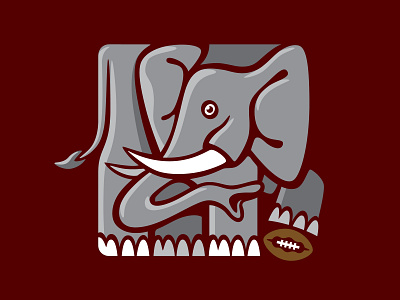 Insta Tide alabama design elephant football illustration logo t shirt design tshirt art vector