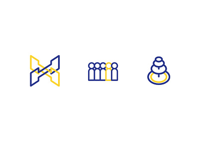 Monoline icons design icon illustration simple vector