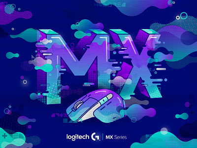 logitech mx competition design illustration vector