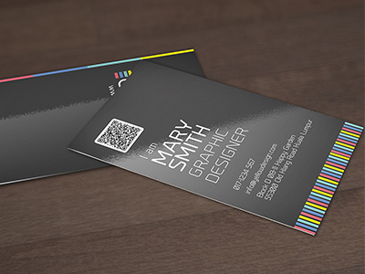 Web style business card business card clean color colorful elegant minimalist modern print print template rainbow web web style