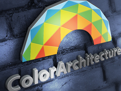 Color Architecture Logo architect architecture brand building color colorful corporate draw logo modern sketch structure