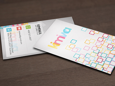 Squarish business card box business card color colorful creative cube print square squarish template