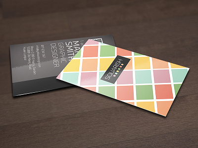 Squarish business card Vol 2 box business card candy color cube print square squarish sweet template trendy