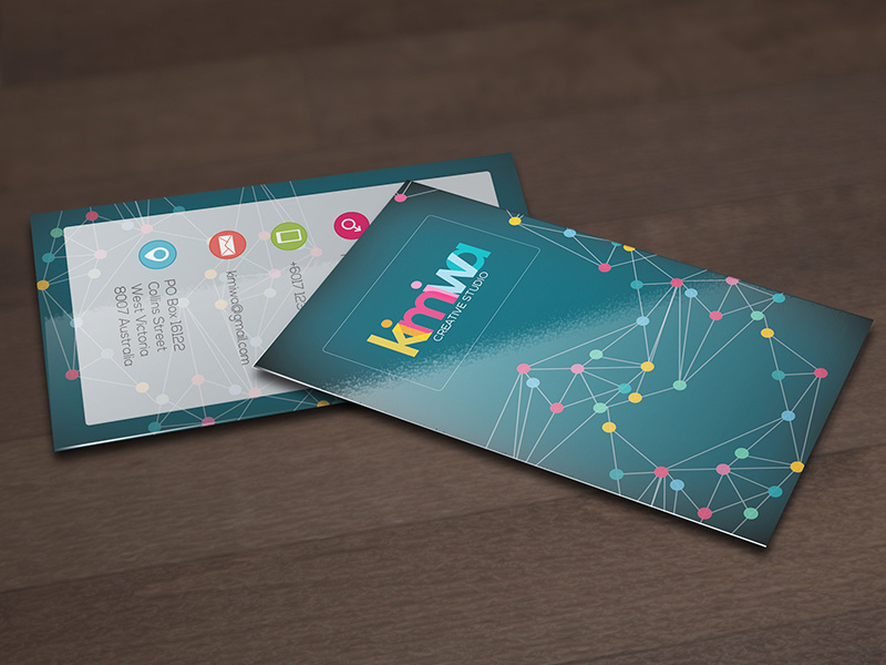 Corporate business card connection analytic data subtle colorful color colors dot connectivity template business card corporate