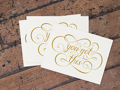 You Got This cards custom script type typography
