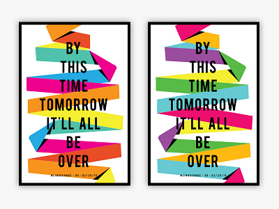 By This Time Tomorrow advice colorful linoxchnge postcard poster ribbon