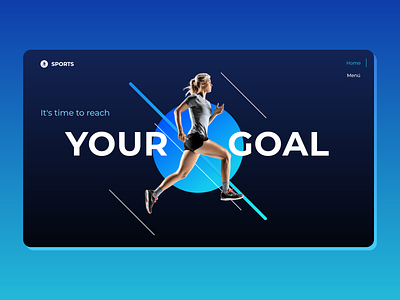 Home - Sports blue colorful fitness home design landing page design sports design ui design uxdesign