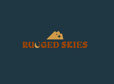 Rugged Skies branding graphic design illustration logo typography