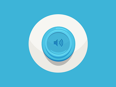 "Say it" button audio ball blue button highlights joseph le round say viget sayviget shading shadow simple vector viget