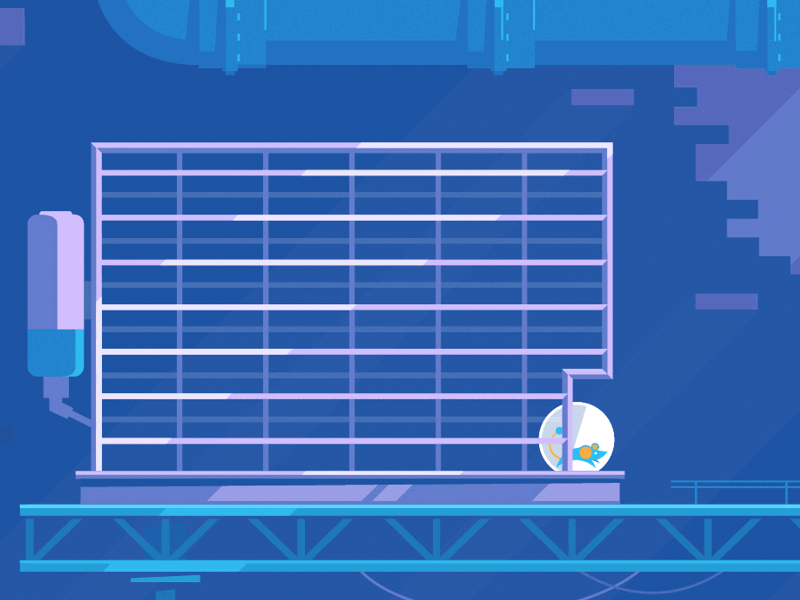 Say Viget - Behind the Scenes blue cage character factory flat html5 game illustration joseph le laboratory rat say viget vector
