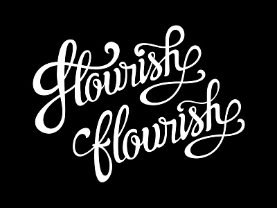 flourish flourish black cursive custom fancy handwriting joseph le letterform lettering script typography white