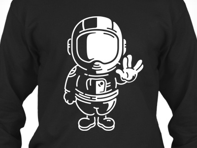 Ultra ballin' "SPACEMAN 1000" shirts for sale apparel astronaut black character line sale shirts simple spaceman vector