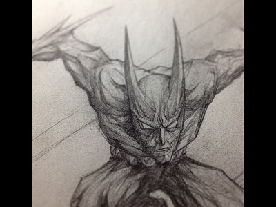 Batman Beyond 1 batman beyond detail drawing graphite sketch