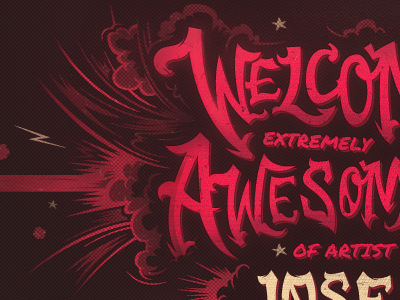 Welcome Blurb {old} art artist custom design designer graphic homepage joseph le personal red typography web