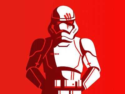 Stormtrooper in RED blood character design finn illustration minimalism red simple star wars stormtrooper white