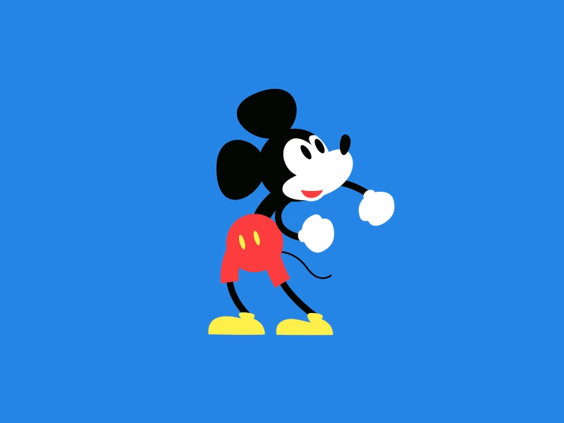 Happy Birthday Walt Disney! animated animation character design disney gif hose mickey minimalism mouse rubber rubberhose