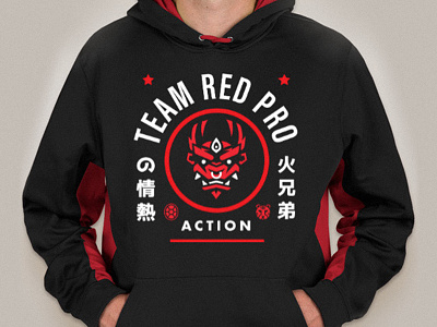 Team Red Pro Hoodie (for sale) apparel apparel design apparel graphics demon design emblem hoodie icon red