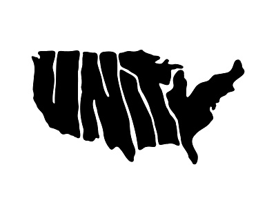 Unity in the USA 2020 custom lettering custom type customtype design graphic design hand drawn handlettering illustration map peace typography unity usa vector