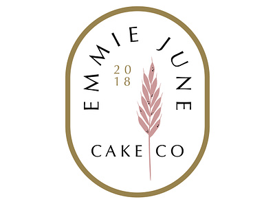 Emmie June Cake Co Logo branding identity logo logo design