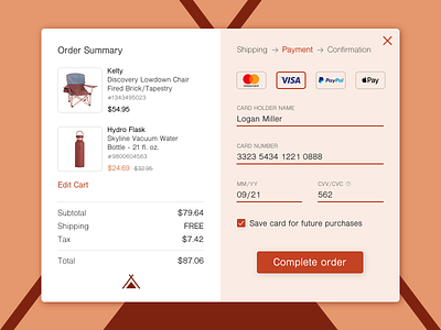 Credit Card Checkout creditcardcheckout overlay productdesign ui userexperiencedesign userinterfacedesign ux web