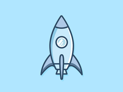 Rocket blast off icon rocket space spaceship vector