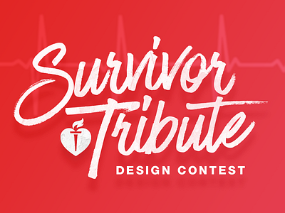 Survivor Tribute Logo brush contest design logo marker red script survivor tribute