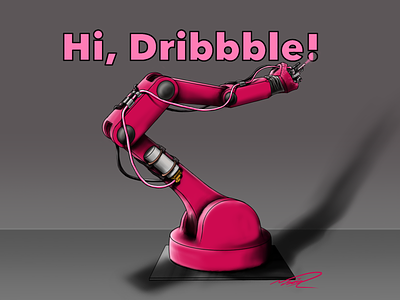 Hi Dribbble! illustration industrial industrialdesign robot