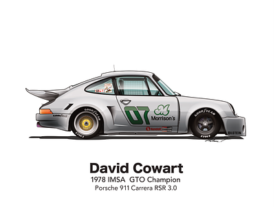 David Cowart Porsche affinity designer branding clip studio paint design digital illustration illustration livery logo racecar vector