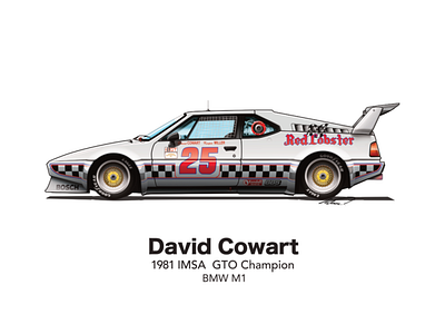 David Cowart BMW M1 affinity designer bmw branding clip studio paint design illustration livery logo racecar vector